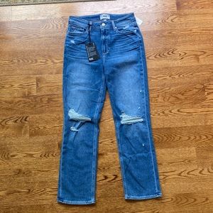Paige NWT Cindy Cropped Size 27 Jeans. Beautiful Baazar Deconstructed denim wash